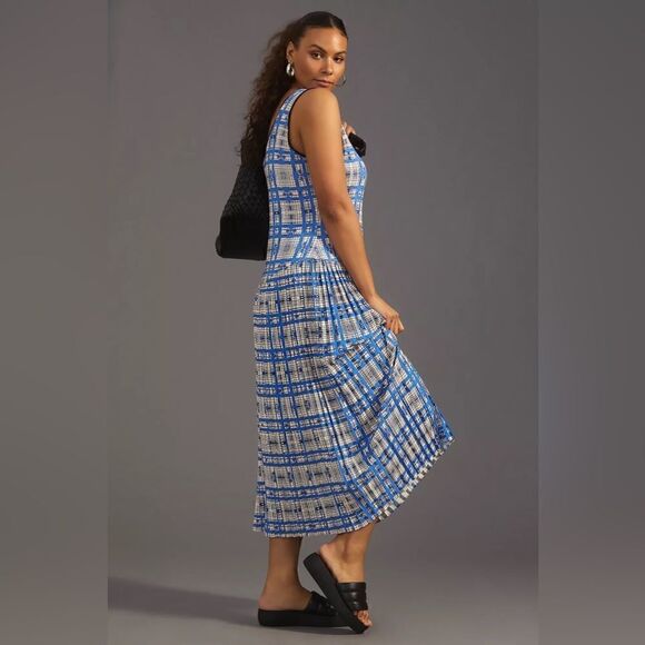 Anthropologie Dhruv Kapoor Plaid Midi Dress XL $210 - Picture 8 of 8